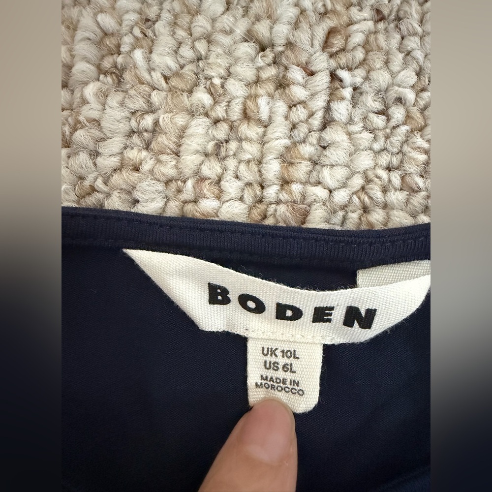 Boden Amelie Jersey Navy Midi Dress size 6L - Picture 2 of 9